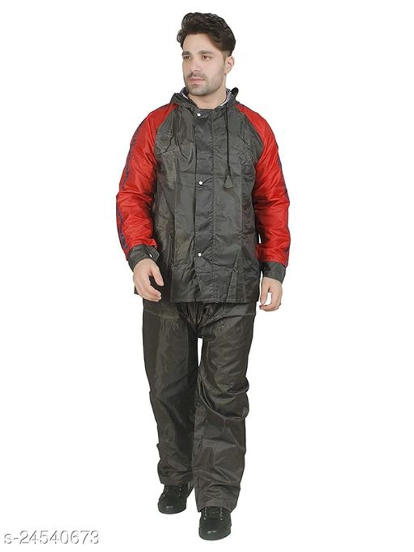 Click One Reversible Men's Rain Coat - Coffee, Free Size