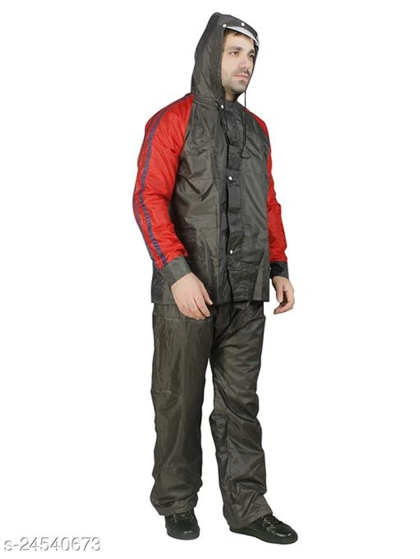 Click One Reversible Men's Rain Coat - Coffee, XXL