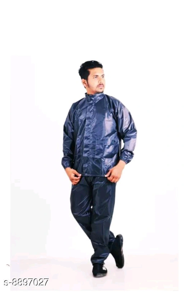 Men's Beautiful Raincoat - Blue, Free Size