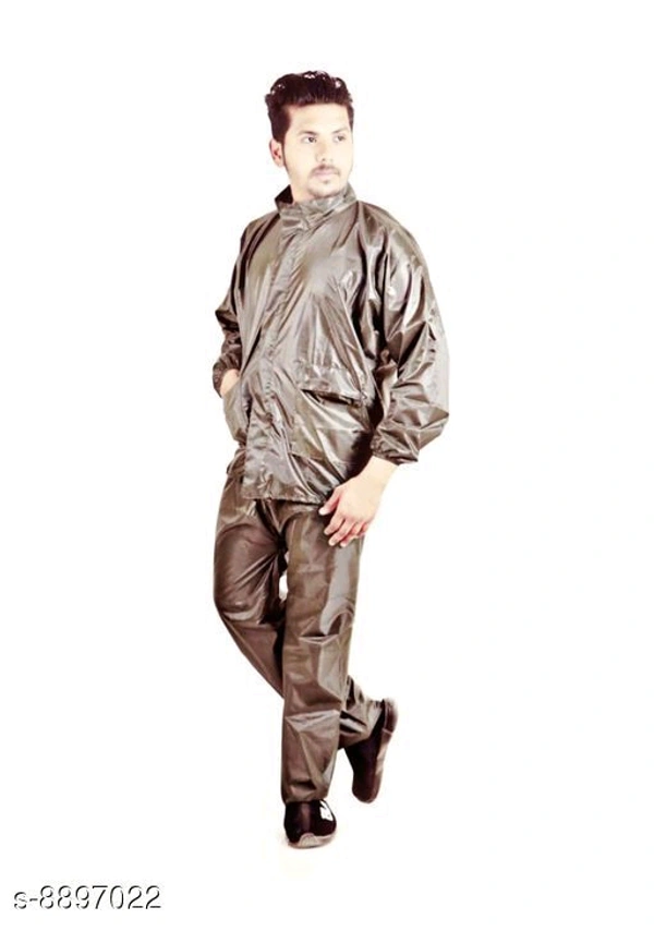 Men's Beautiful Raincoat - Golden, Free Size