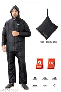Pretty Retro Rain Suits - Black, XL