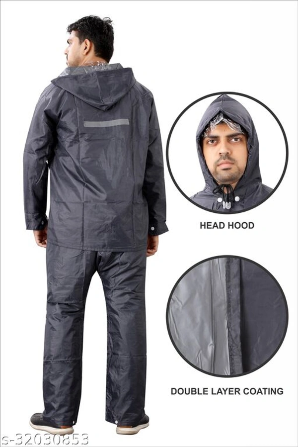 Pretty Retro Rain Suits - Grey, XL