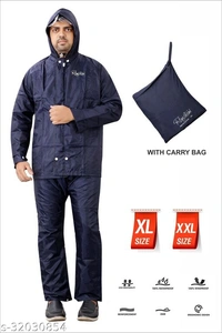 Pretty Retro Rain Suits - Blue, XXL