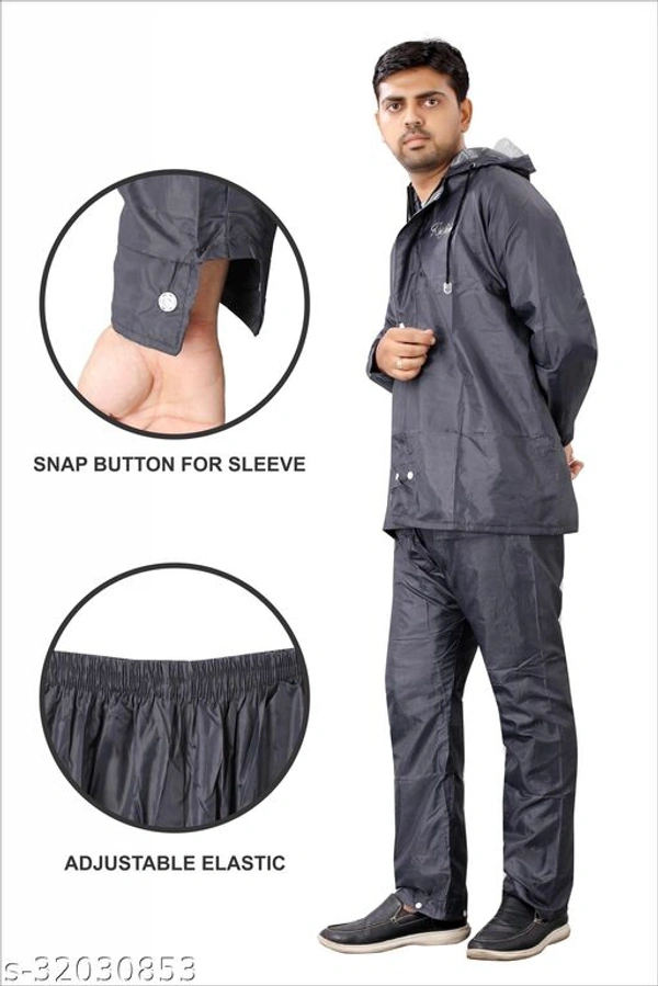 Pretty Retro Rain Suits - Grey, XXL