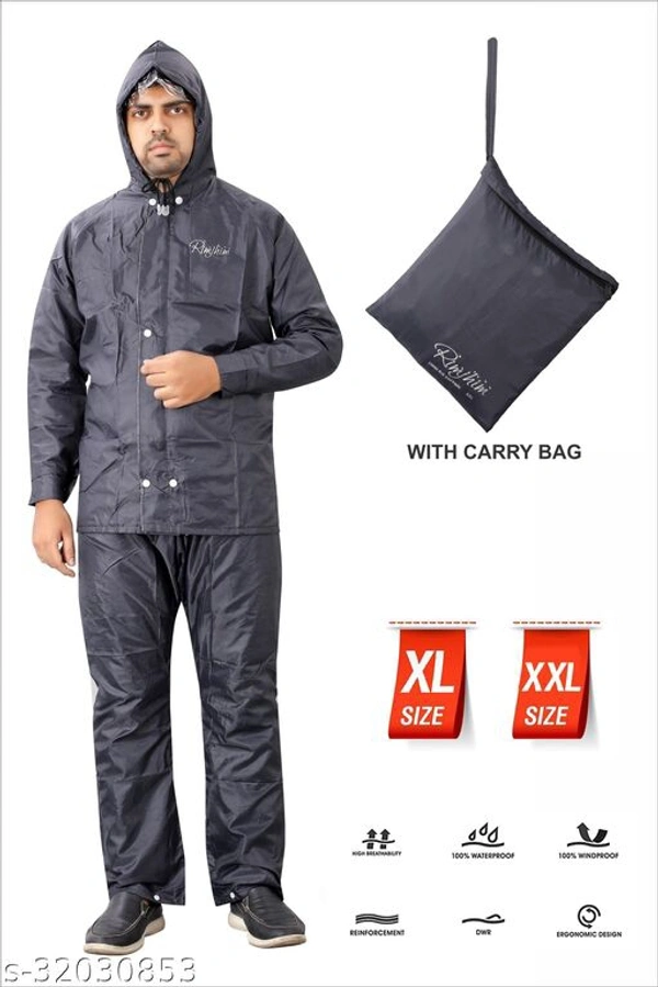 Pretty Retro Rain Suits - Grey, XXL