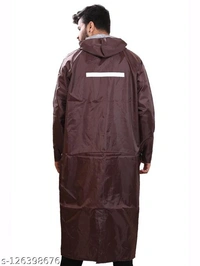 Click One Casual Raincoat For Men's - Brown, Free Size