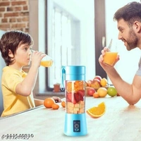 Mini Blender Fruit Mixer Machine Portable Electric Juicer grinder Cup 380ML Personal Blender Smoothie Maker USB Rechargeable Fruit Juice Extractor and Mixer for Home Office Outdoor - Free Size, Sky Blue