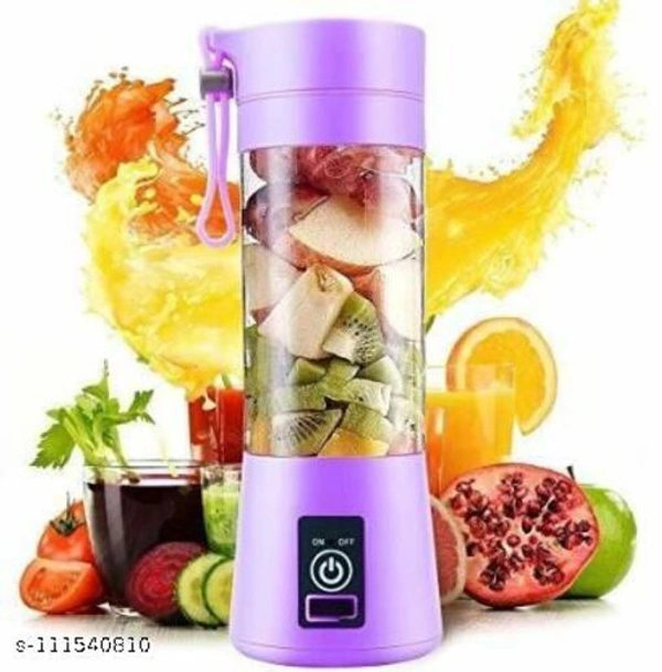 Mini Blender Fruit Mixer Machine Portable Electric Juicer grinder Cup 380ML Personal Blender Smoothie Maker USB Rechargeable Fruit Juice Extractor and Mixer for Home Office Outdoor - Free Size, Purple