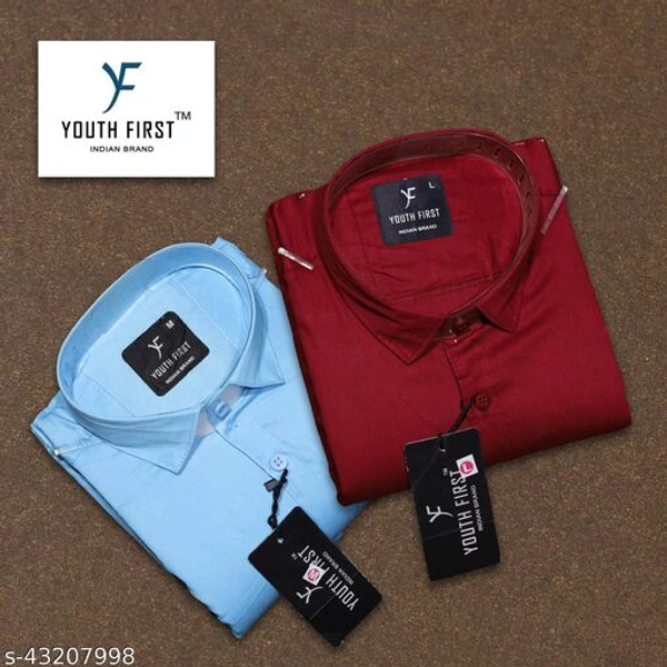 Fancy Fabulous Men Shirts - Blue Red, XXL