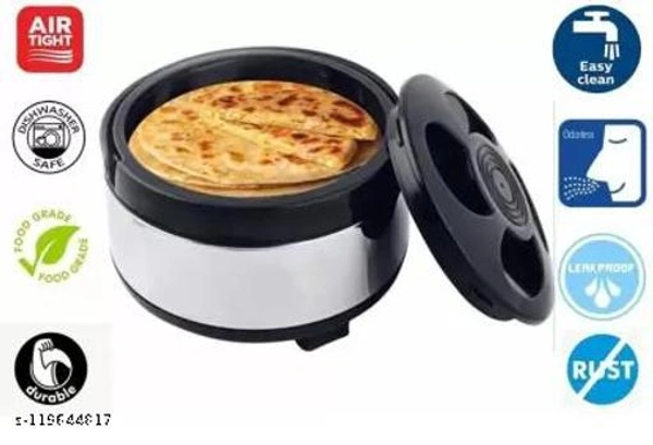 Nestra Premium Quality Steel Casserole/HotPot,chapati box/chapati container/hot case Thermoware Casserole  (2000 ml) - Free Size
