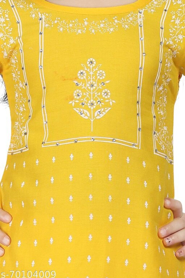 kids Kurta Sets - Yellow, 3-4 Years