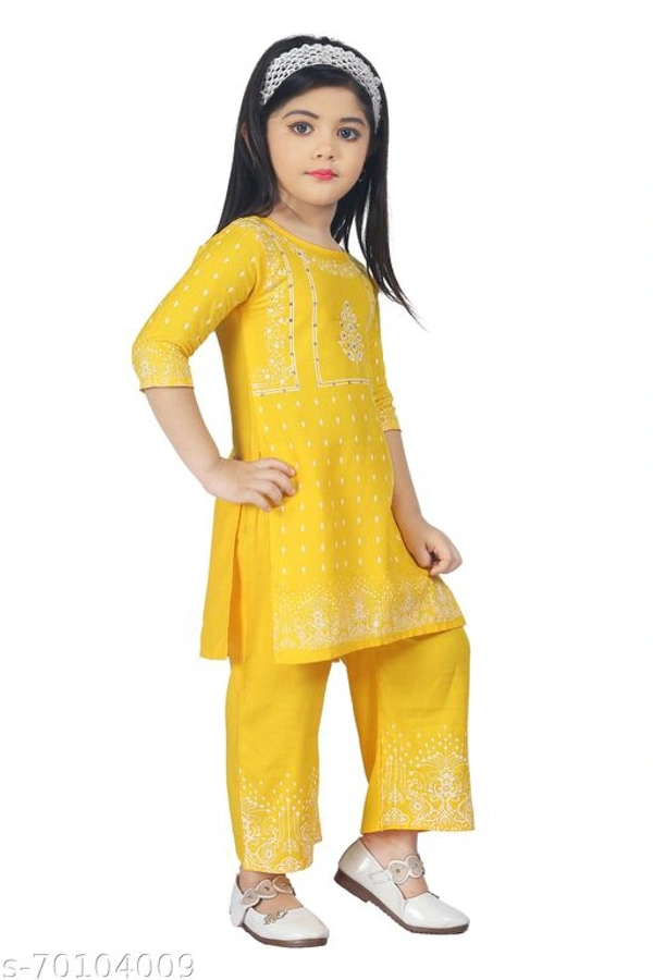 kids Kurta Sets - Yellow, 7-8 Years