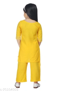 kids Kurta Sets - Yellow, 7-8 Years