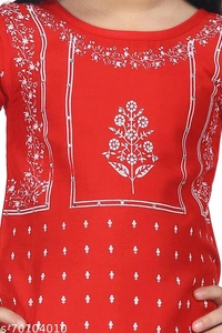 kids Kurta Sets - Red, 8-9 Years