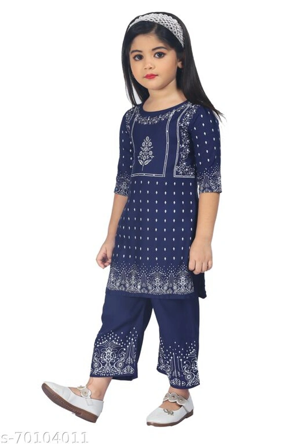 Girls   Kurta Sets - Blue, 7-8 Years