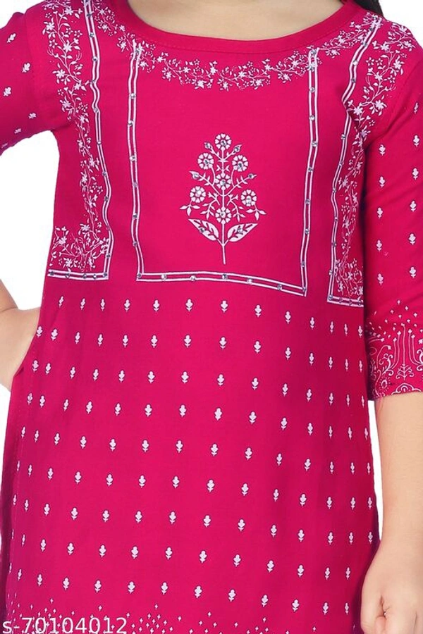 Girls   Kurta Sets - Pink, 6-7 Years