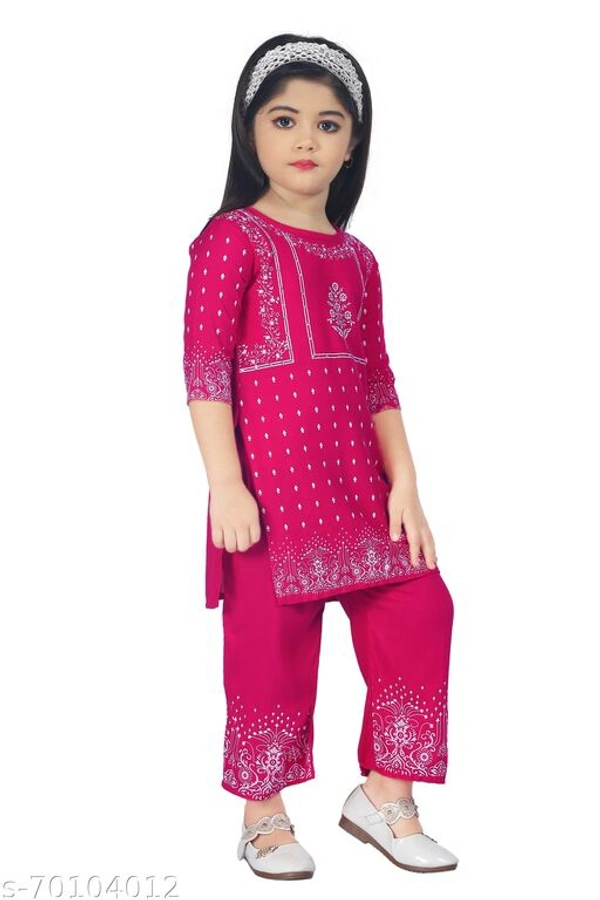 Girls   Kurta Sets - Pink, 1-2 Years
