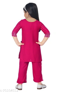 Girls   Kurta Sets - Pink, 1-2 Years