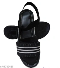 Women's fashion sandals - Black, IND-3