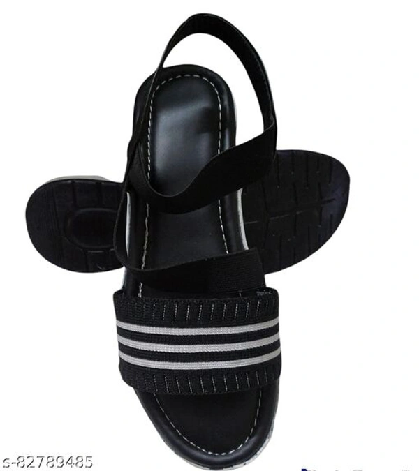 Women's fashion sandals - Black, IND-7