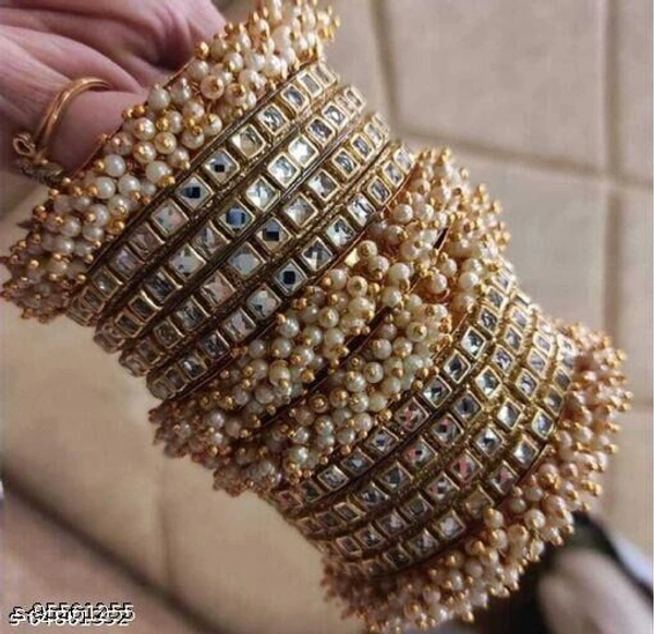 METAL SET BENGLES - Golden, 2.4