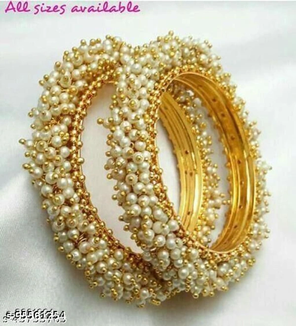 METAL SET BENGLES - Golden, 2.4
