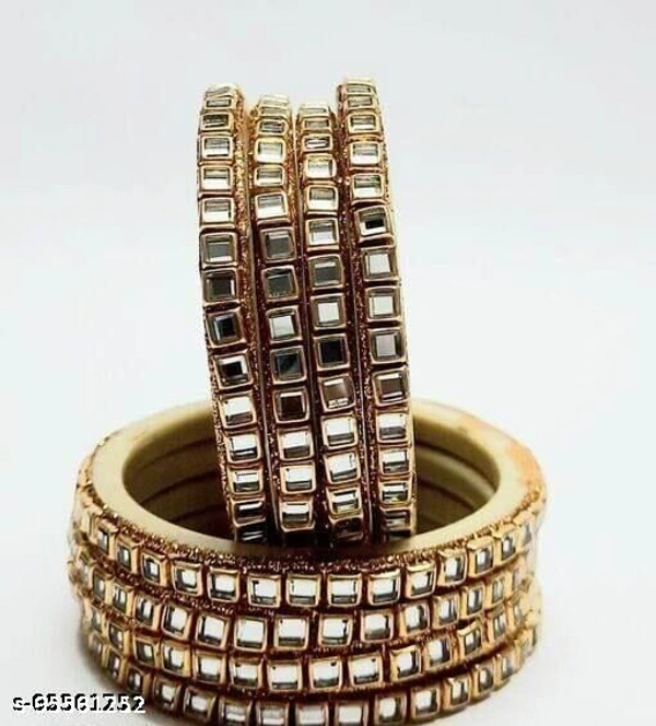 METAL SET BENGLES - Golden, 2.2