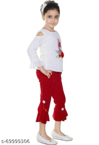 Girls   Clothing Sets Pack Of 1 - Red, 3-4 Years