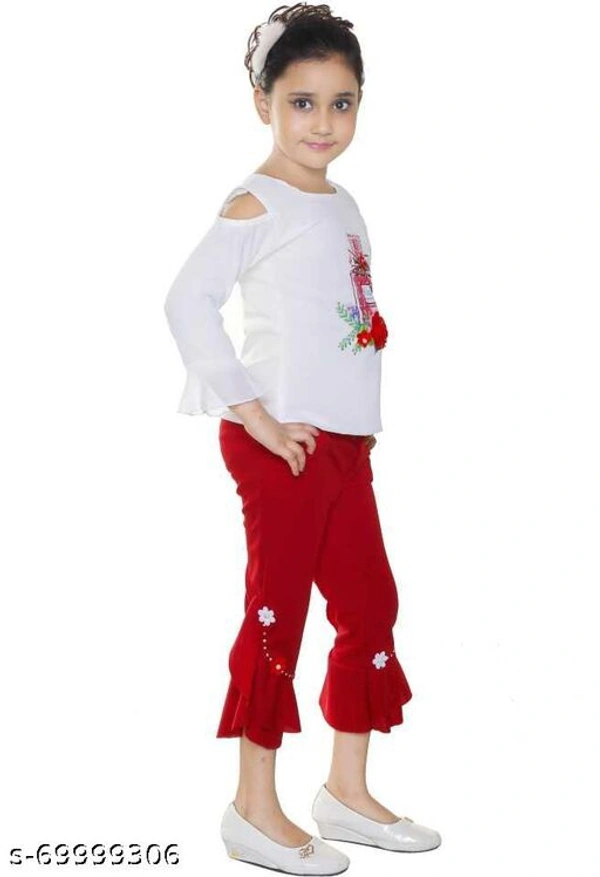 Girls   Clothing Sets Pack Of 1 - Red, 3-4 Years