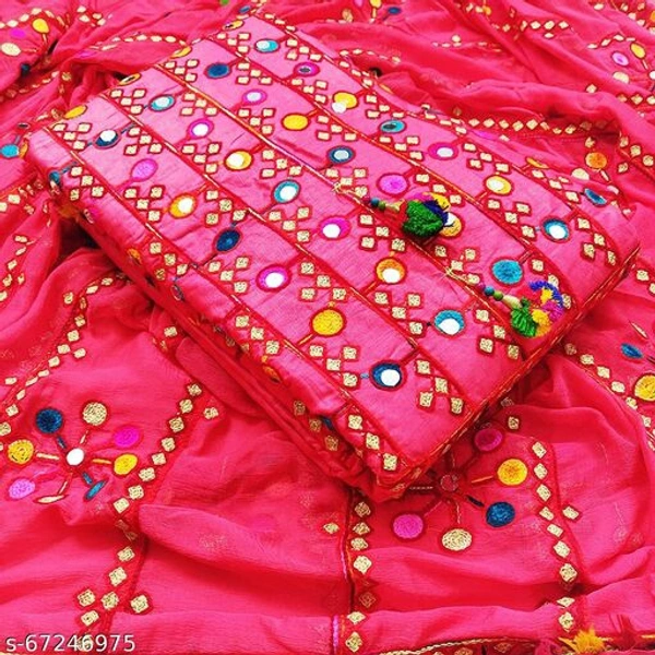 AAHIRA Women Glace Cotton Un-stiched Salwar suit Dress Material - pink, Un Stitched