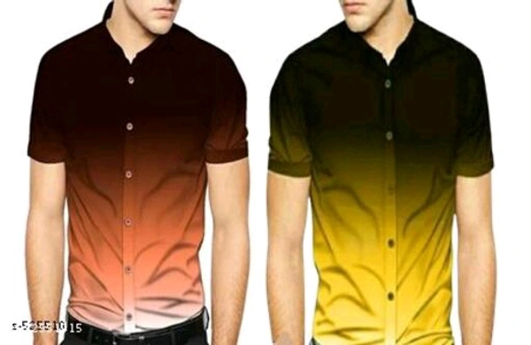 Classy Designer Men Shirts - Orenge Yellow, XL