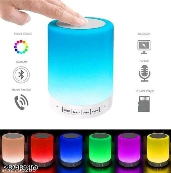 LED Touch Lamp Bluetooth Speaker, Wireless HiFi Speaker Light, USB Rechargeable Portable with TWS for Party FestivalJesu LED Touch Lamp Bluetooth Speaker, Wireless HiFi Speaker Light, USB Rechargeable Portable with TWS for Party Festival Camping , (New Light) - Free Size