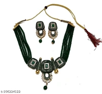 kundan jewellery set - Free Size, Black