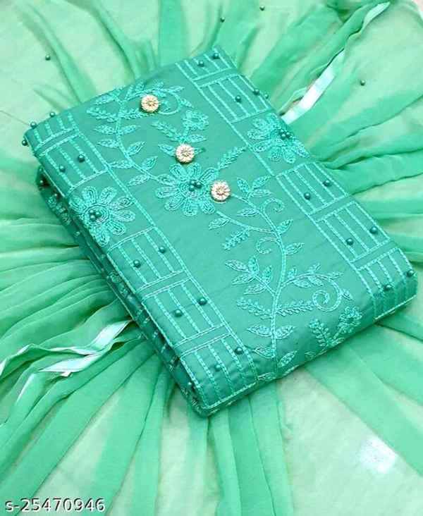 Classy Cotton Suit & Dress Material - Green, Un Stitched