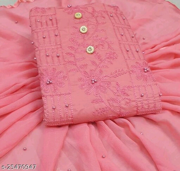 Classy Cotton Suit & Dress Material - pink, Un Stitched