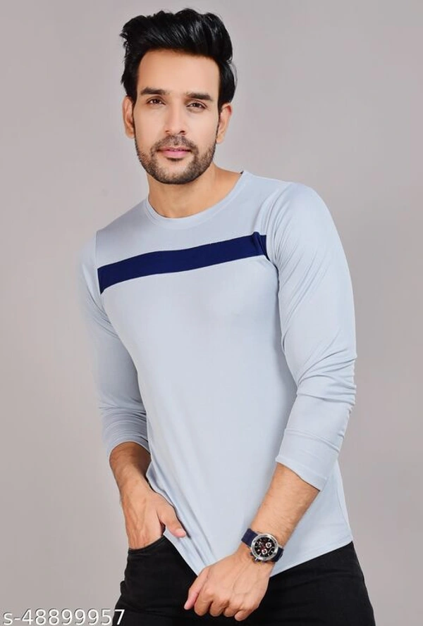 Addiz Sports Round neck with Full seleeve Tshirt for Mens - White, XL