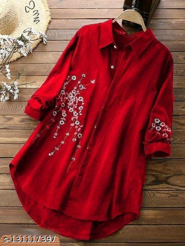 Trendy & Stylish Women Shirt - Red, XXL