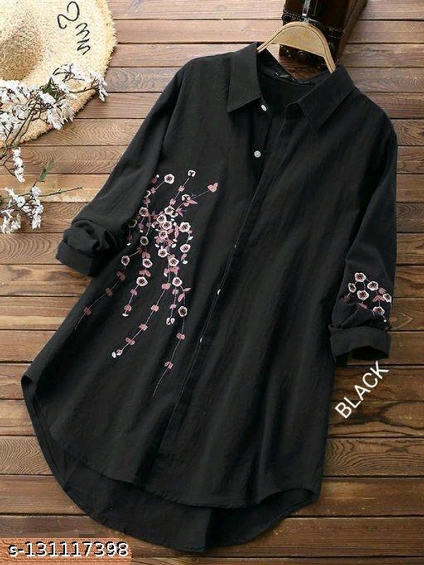Trendy & Stylish Women Shirt - Black, XXL