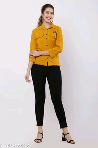 LACE _ SHIRT _ RANI COLOUR - Yellow, 10-11 Years