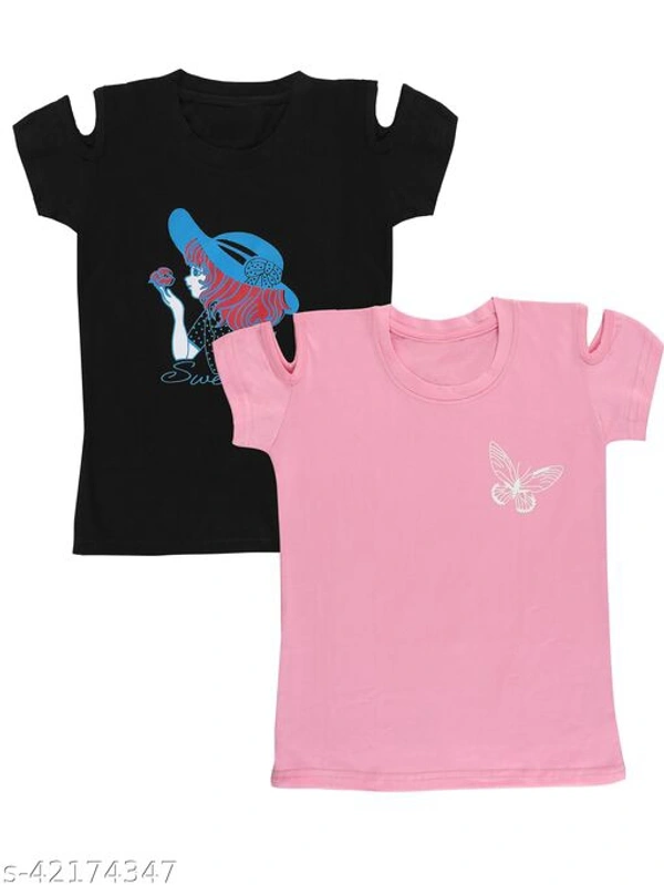 Princess Fancy Girls Tshirt  - Multi Colour, 4-5 Years