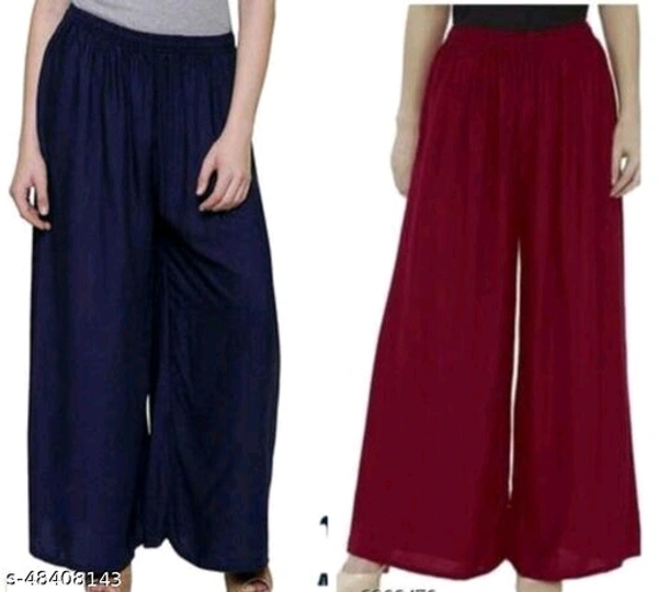 Elegant Fashionista Women Palazzos - Nevy Blue Maroon, 36