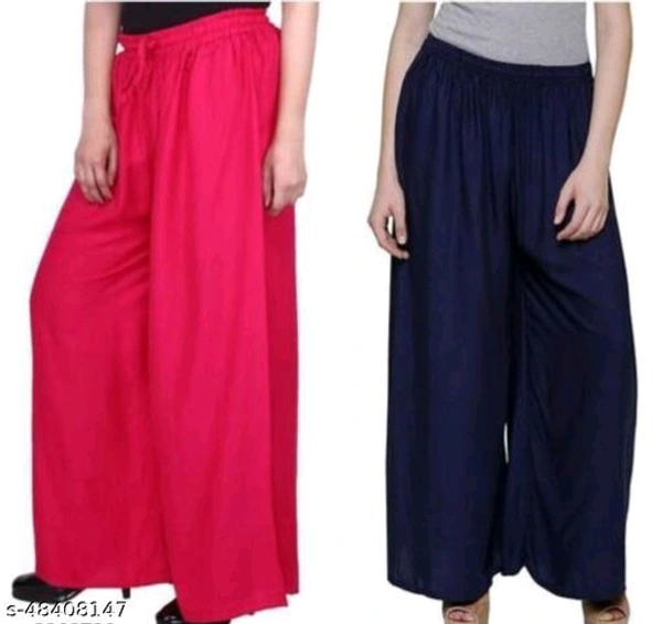 Designer Feminine Women Palazzos - Rani Nevy Blue, 36