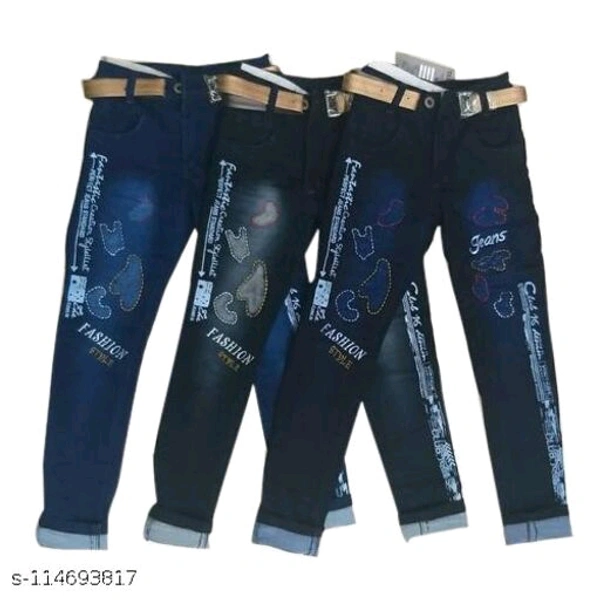 Masterly Weft White Colour Trendy Slim Fit jeans For Men - 30, Nevy Blue