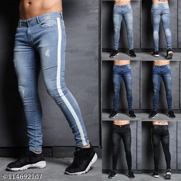 Masterly Weft White Colour Trendy Slim Fit jeans For Men - 32