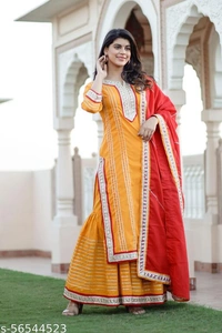 Trendy Petite Women Kurta Sets - Yellow, S