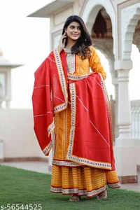 Trendy Petite Women Kurta Sets - Yellow, XL