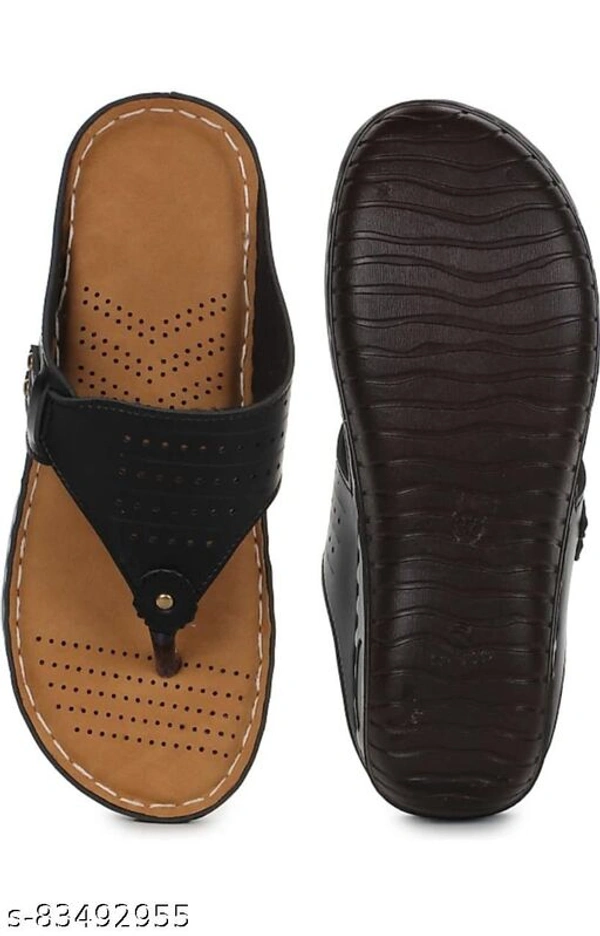 AADVIT WOMEN FLAT SANDALS - Black, IND-5