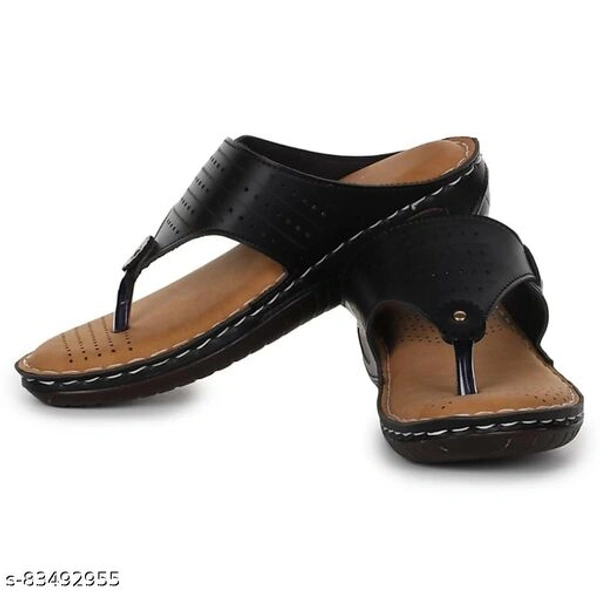 AADVIT WOMEN FLAT SANDALS - Black, IND-5