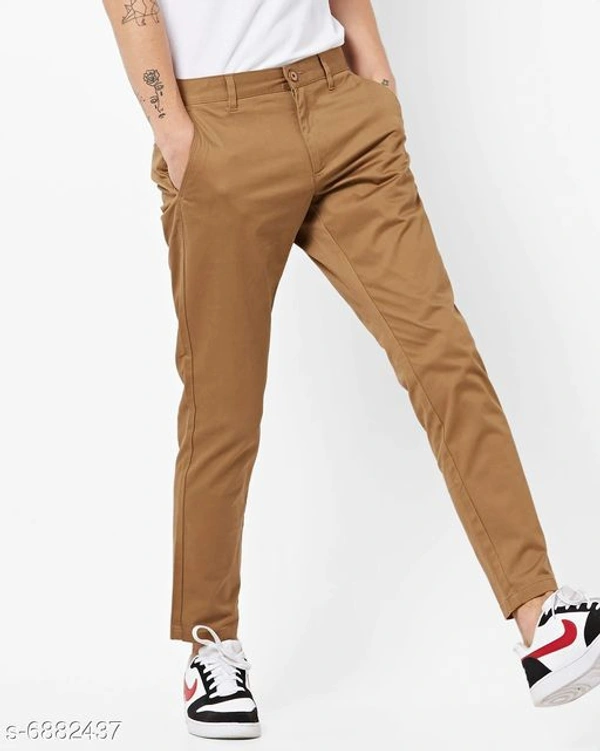 Regular Fit Men's Trousers - Skin, 36