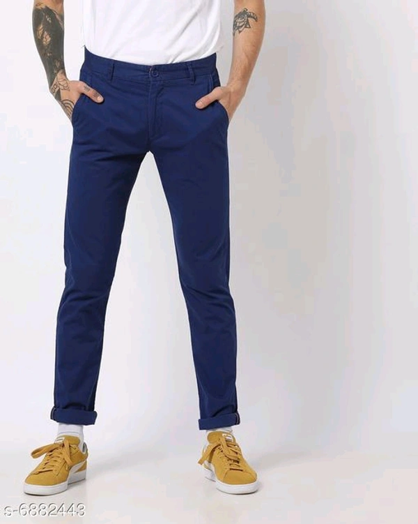 Regular Fit Men's Trousers - Nevy Blue, 36